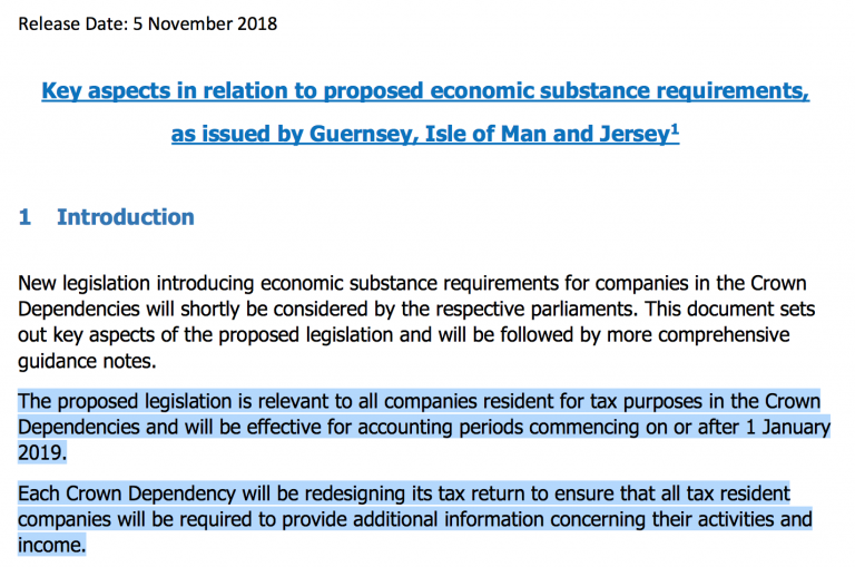 Jersey’s guidance on the EU’s economic substance test spectacularly