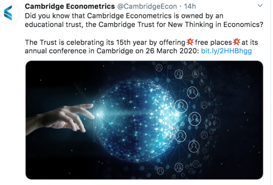 New economic thinking in Cambridge – 26 March