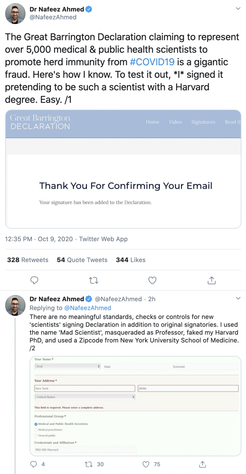 The Great Barrington Declaration isn’t too worried about who makes the