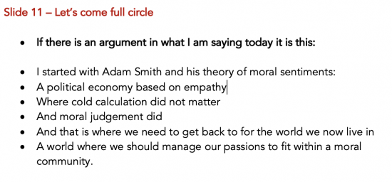 A political economy of care from Adam Smith to now